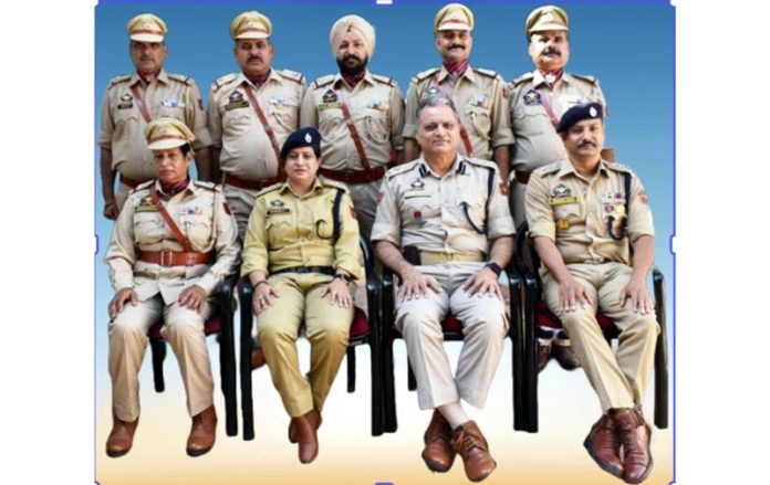 SSP GRP posing along with newly promoted Assistant Sub-Inspectors in Jammu.