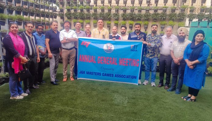 Dignitaries posing during AGM at Jammu. Dignitaries posing during AGM at Jammu.