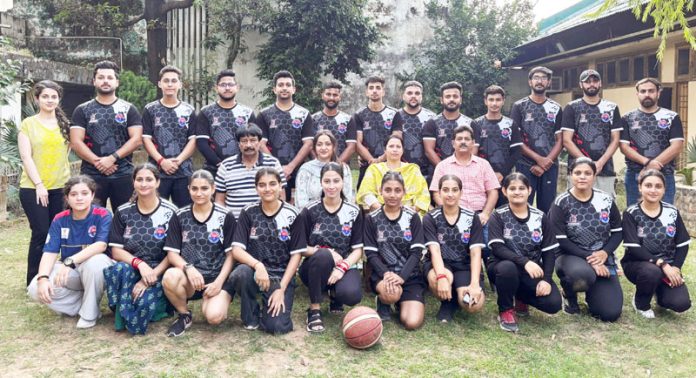Selected J&K Rollball team posing for group photograph.