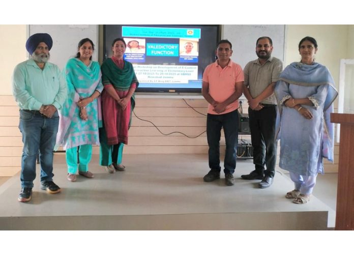 Participants during the workshop at GHSS (B) Nowabad on Wednesday.