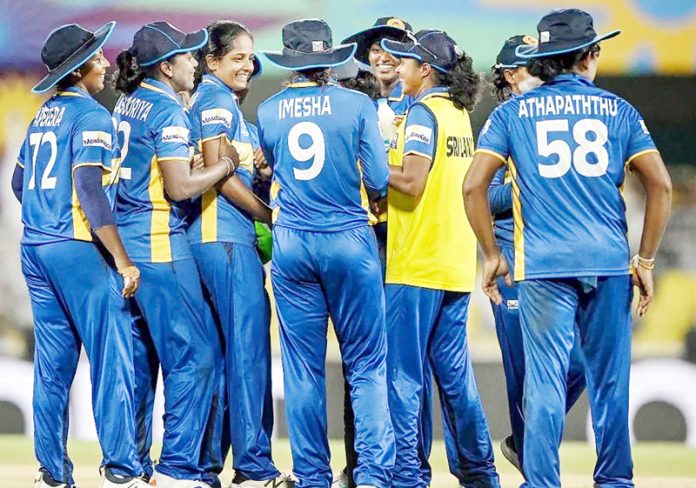 Sri Lanka cricket team celebrating after defeating Bangladesh.