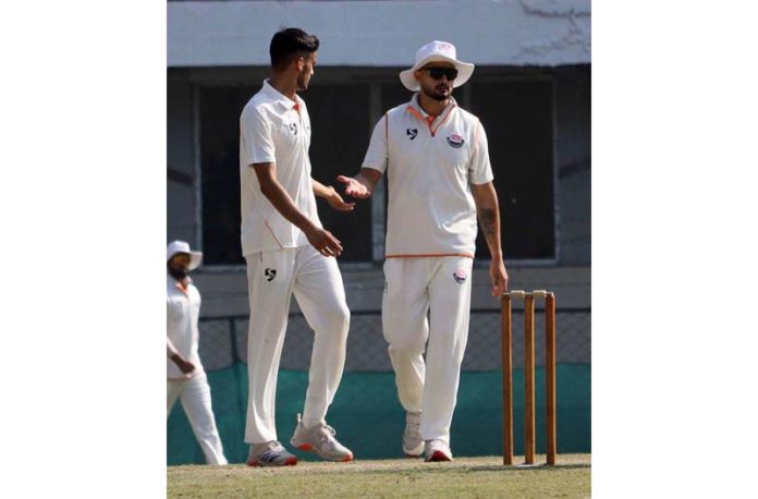 J&K team players during a match against Rajasthan.