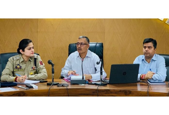 DC Kathua chairing NCORD meeting on Wednesday.