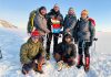 Col. Ranveer Singh Jamwal with the expedition team after successful Mt. Gorichen summit.