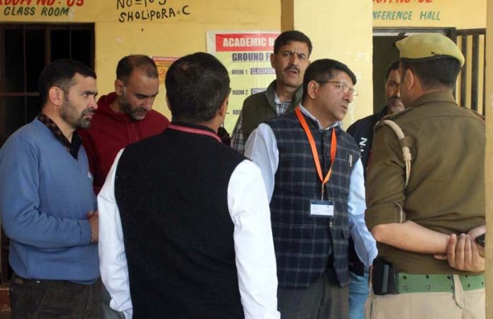 General Observer during visit to a polling station in Budgam.