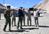 VCAS Narmdeshwar Tiwari inspecting a forward location in Eastern Ladakh.