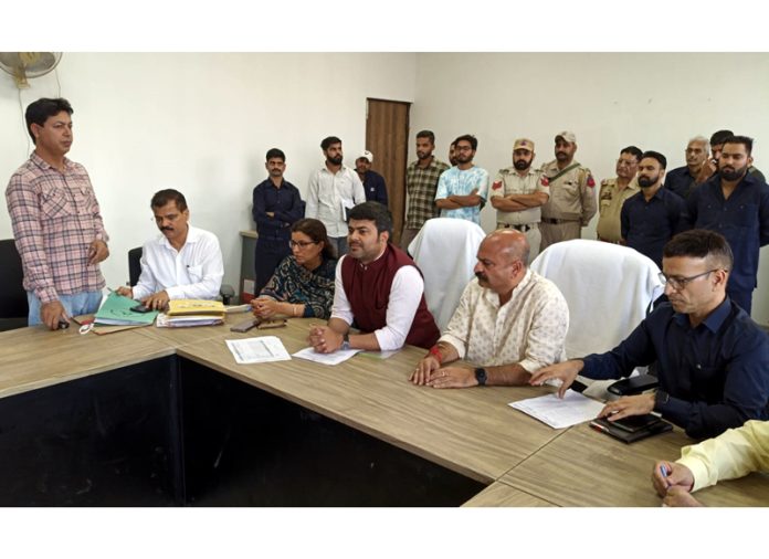 MLA and JMC Commissioner during draw of lots.