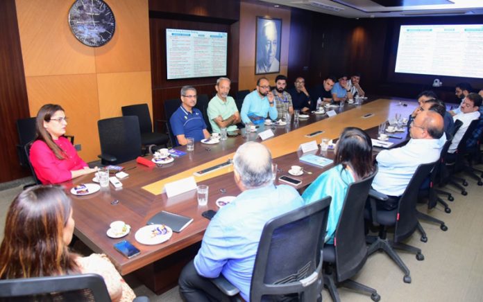 Journalists from Jammu and Kashmir interacting with Chairman of JNPA, Unmesh Sharad Wagh on Monday. Journalists from Jammu and Kashmir interacting with Chairman of JNPA, Unmesh Sharad Wagh on Monday.