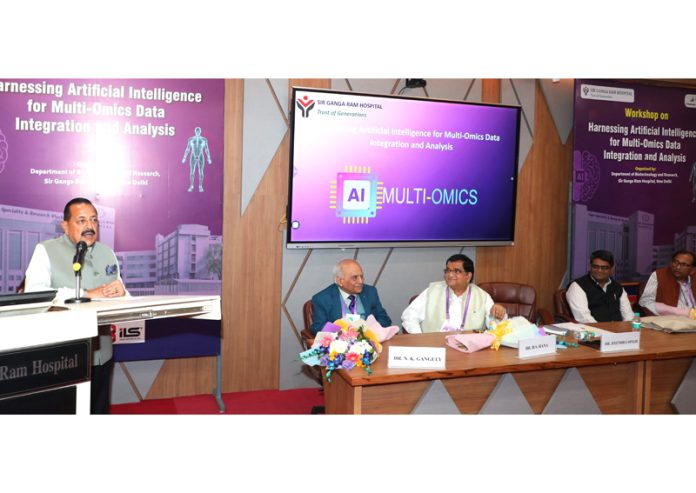 Union Minister Dr Jitendra Singh speaking after inaugurating a Medical Workshop on 