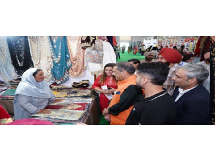 Curious visitors at JKTPO stall during CII Chandigarh Fair.