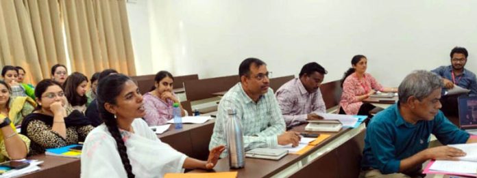 Experts attending consultative meet of ICSSR sponsored research project at CUJ.