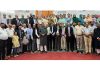 Eminent personalities posing together during a peace conference held in Jammu on Sunday.