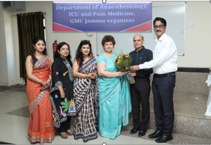 GMC-J Principal Dr Ashutosh Gupta with the participants on Saturday.