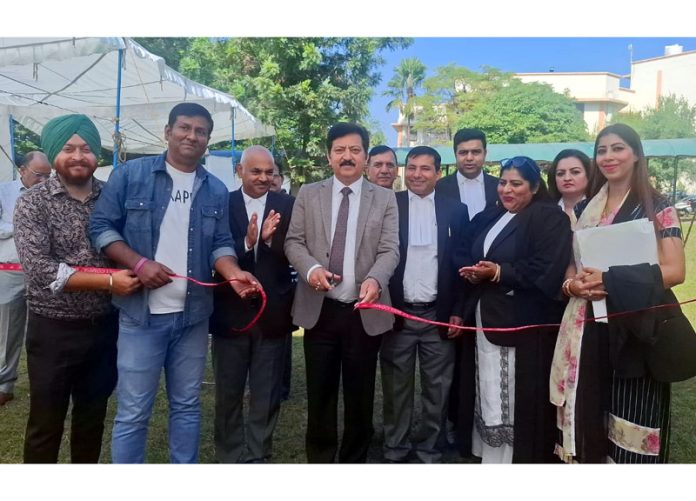 Multi-Speciality Medical Camp by JKHCBAJ being inaugurated at District Court Complex, Jammu on Thursday.