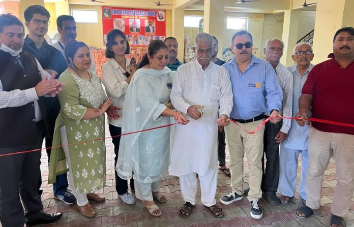 Dignitaries inaugurating a medical camp in Jammu on Sunday.