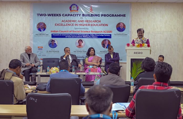 A speaker delivering the lecture during a function organized at CUK.