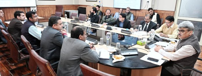 Chief Secretary chairing a meeting on Tuesday.
