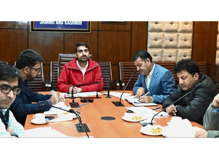 Secretary RDD chairing a meeting on Saturday.