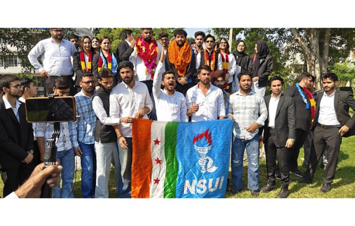 Newly formed NSUI team at the Jammu University