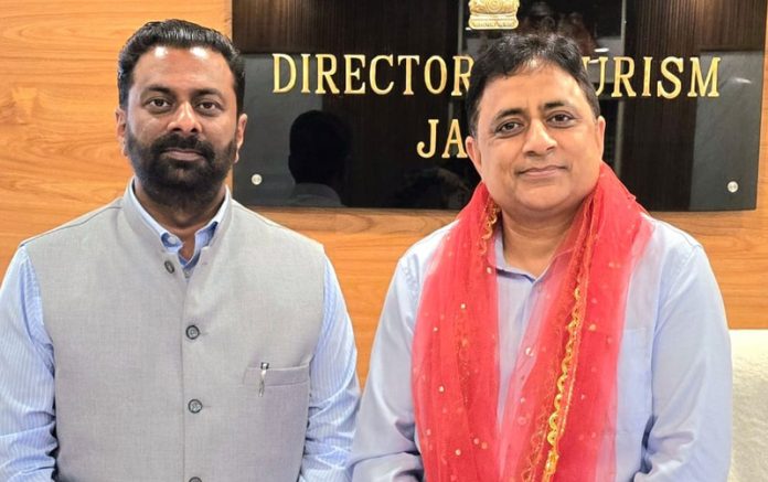 Keshav Chopra during meeting with Director Tourism in Jammu.