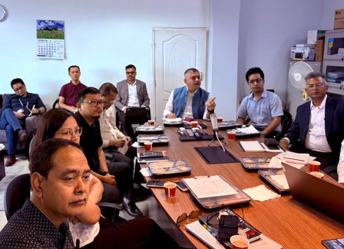 Secretary ICT Amit Sharma chairing a meeting on Monday.