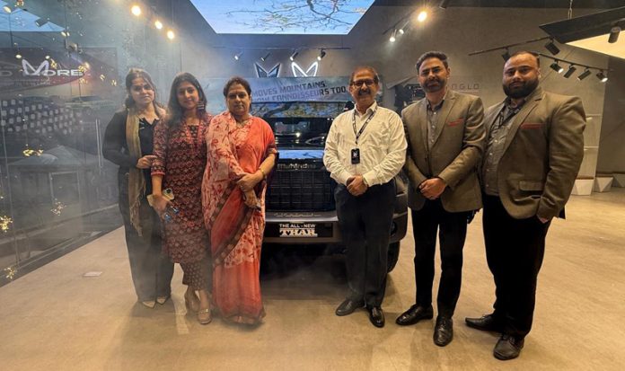 Sapna Kotwal along with others launching new 'Thar' in Jammu on Monday. Sapna Kotwal along with others launching new 'Thar' in Jammu on Monday.