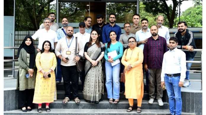 Journalists from J&K during their visit to the Aspire IITB Research Park Foundation in Mumbai.