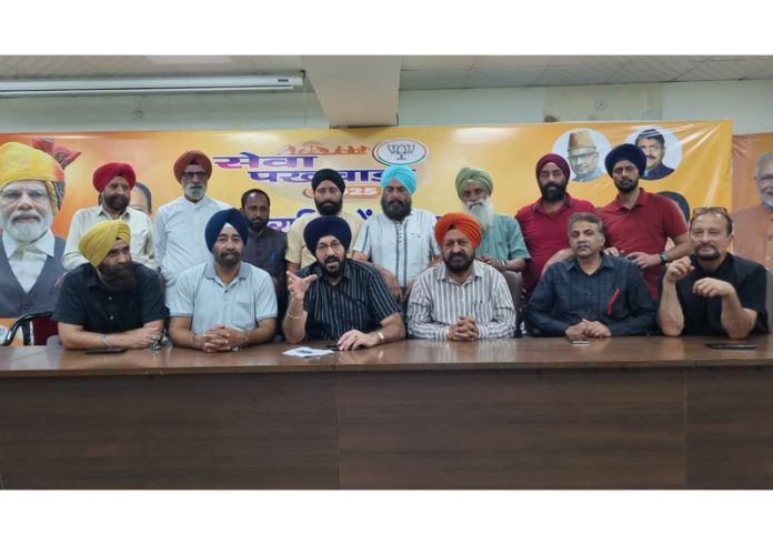 BJP Minority Morcha leaders during a meeting at Jammu.