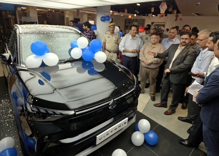 Minister Satish Sharma launching Victoris in Jammu. -Excelsior/Rakesh Minister Satish Sharma launching Victoris in Jammu. -Excelsior/Rakesh