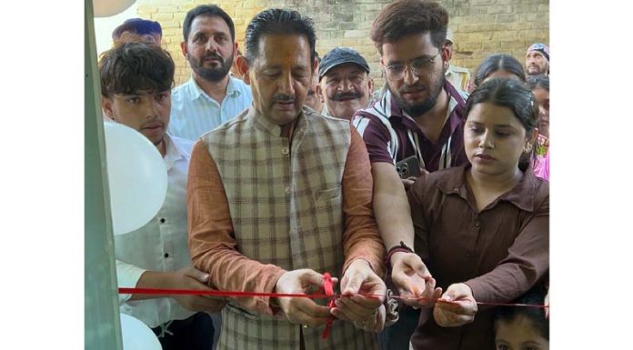 BJP general secretary, Baldev Singh Billawaria inaugurating The Beauty Studio at Gangyal on Thursday. BJP general secretary, Baldev Singh Billawaria inaugurating The Beauty Studio at Gangyal on Thursday.