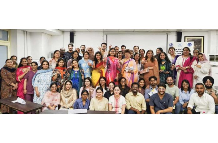 Participants and senior faculty of GMC Jammu posing together after an academic event.