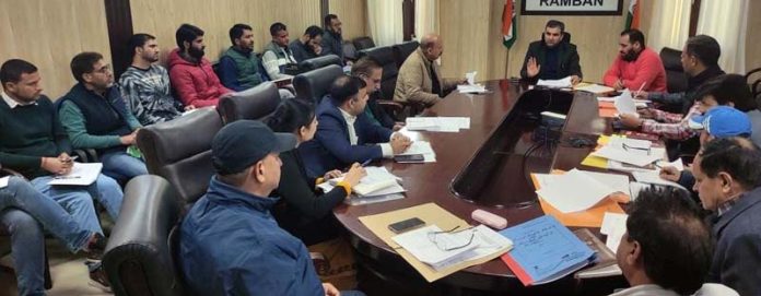 DC Mohammad Alyas Khan chairing a comprehensive meeting to assess the progress of the developmental works under the District Capex Budget 2025-26