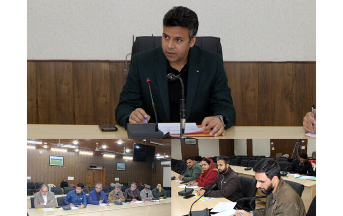 DC Budgam reviews Status of Power Transmission Towers Affected by Land Acquisition for Semi Ring Road in District