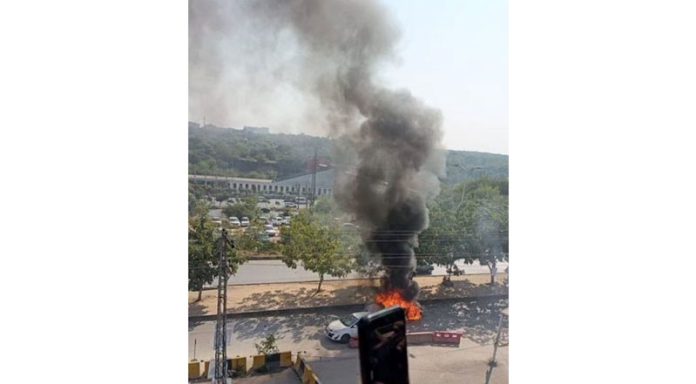 Photo shows the blast site in Islamabad, Pakistan. (UNI) Photo shows the blast site in Islamabad, Pakistan. (UNI)