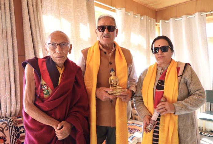 LG Kavinder Gupta meeting with Thiksey Rinpoche in Leh.