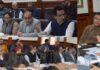 Chief Secretary chairing a meeting on Monday.