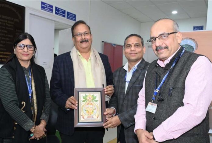 Vice-Chancellor Prof Sanjeev Jain and others during workshop at CUJ.