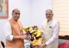 LG Kavinder Meets Defence Minister; Discusses Humanitarian Assistance & Air Connectivity For Ladakh