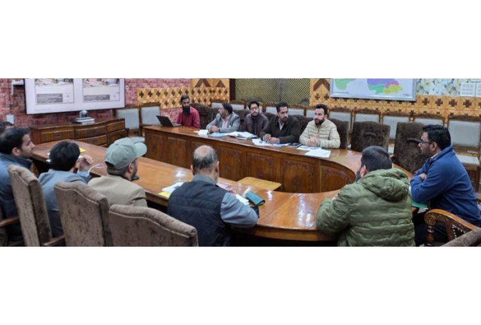 DC Shrikant Suse chairing the 6th District Level Cooperative Development Committee (DCDC) meeting in Kupwara.