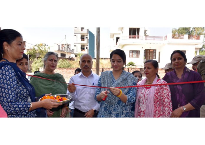 Deputy Commissioner Saloni Rai, inaugurating newly established Anganwadi-cum-Creche. Deputy Commissioner Saloni Rai, inaugurating newly established Anganwadi-cum-Creche.
