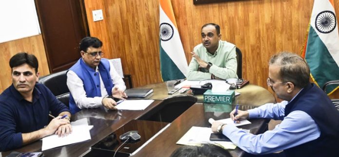 Divisional Commissioner Jammu, Ramesh Kumar chairing a meeting at Jammu.