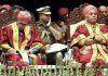 J&K L-G Manoj Sinha and Chief Minister Omar Abdullah during the 19th (Second Special) Convocation of Jammu University, in Jammu