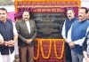 Union Minister Dr Jitendra Singh laying foundation stone of PMGSY road at Udhampur on Saturday. —Excelsior/K Kumar