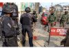 NSG Bomb Disposal Squad at Nowgam blast site in Srinagar on Sunday. -Excelsior/Shakeel
