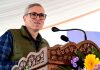 Chief Minister Omar Abdullah addressing a gathering in Srinagar on Saturday. —Excelsior/Shakeel