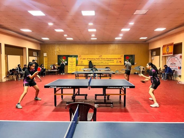 Players in action during a match.