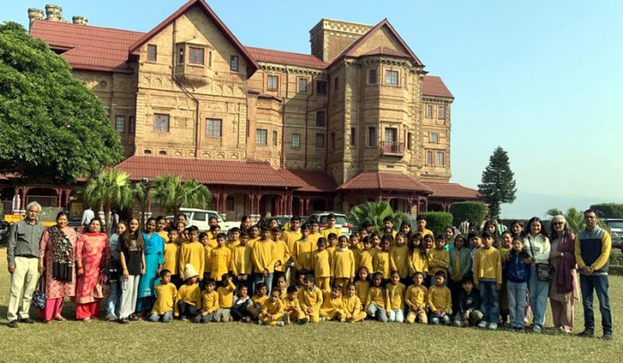 Students visit the Amar Mahal Museum & Library in Jammu during an educational exposure tour organized by the Kalamkari Centre Society. Students visit the Amar Mahal Museum & Library in Jammu during an educational exposure tour organized by the Kalamkari Centre Society.