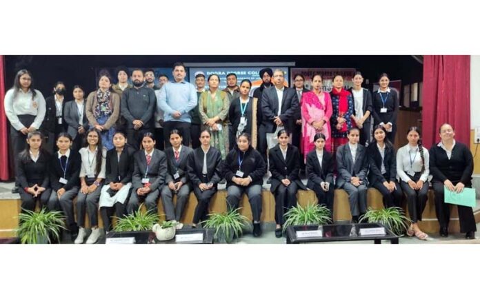 Students posing along with management and a doctor during an eye check-up camp. Students posing along with management and a doctor during an eye check-up camp.