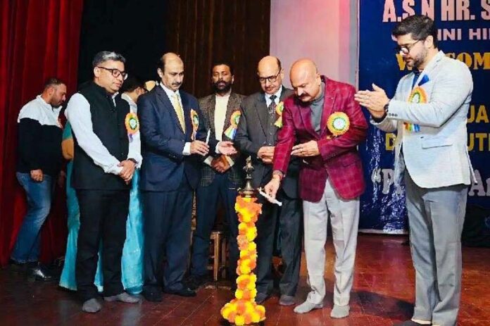 MLA Jammu East, Yudhvir Sethi along with other dignitaries lighting traditional lamp during a programme. MLA Jammu East, Yudhvir Sethi along with other dignitaries lighting traditional lamp during a programme.