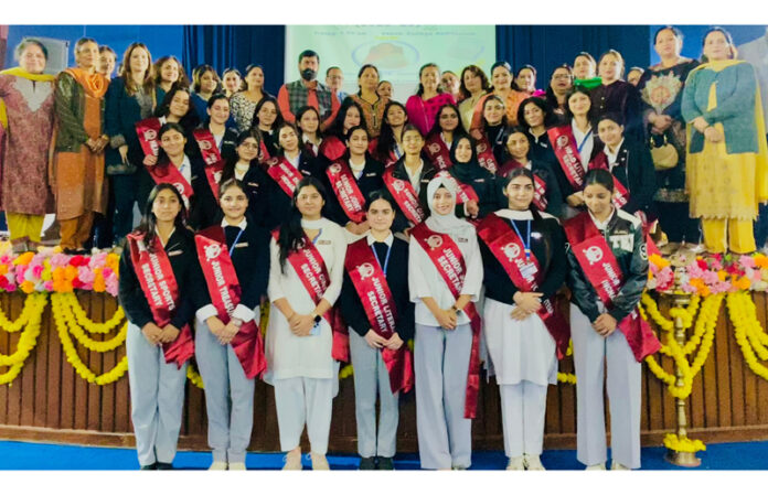 Newly elected students council posing for a group photograph.